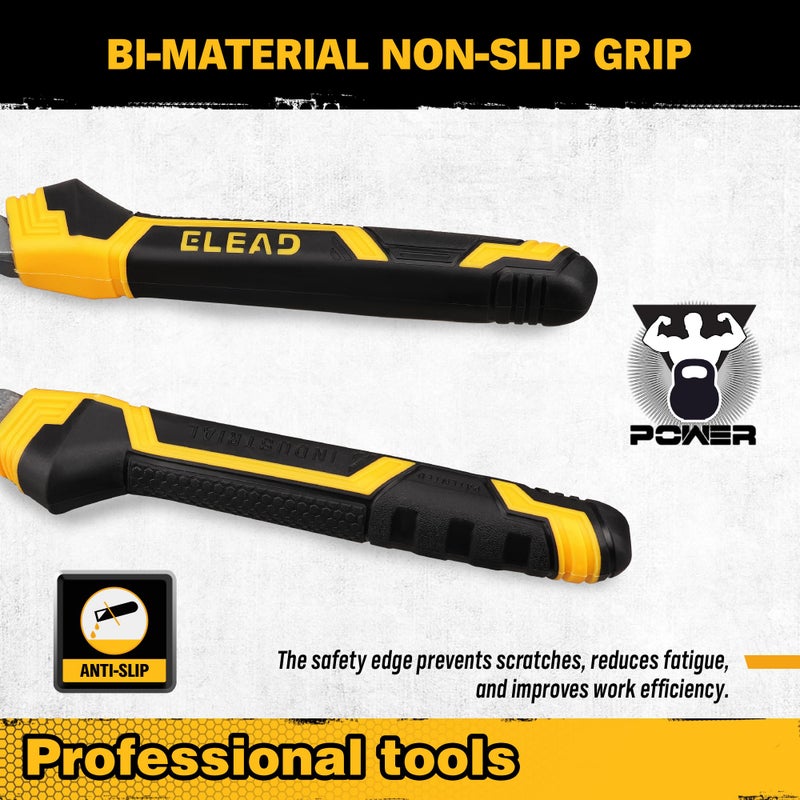 ELEAD مجموعة مفاتيح فلتر الزيت القابلة للتعديل من ELEAD - كماشة فلتر الزيت 9 بوصة و12 بوصة أدوات إزالة فلتر الزيت للسيارات والشاحنات والدراجات النارية - مقبض مريح من الفولاذ الكربوني المتين وتصميم سهل الوصول - Image 5